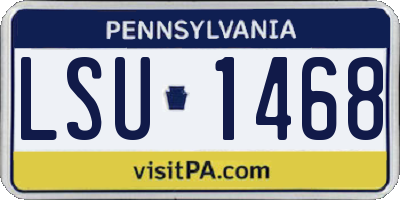 PA license plate LSU1468