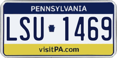 PA license plate LSU1469
