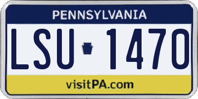 PA license plate LSU1470
