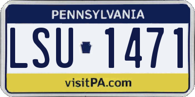 PA license plate LSU1471