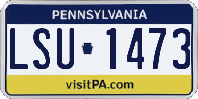 PA license plate LSU1473