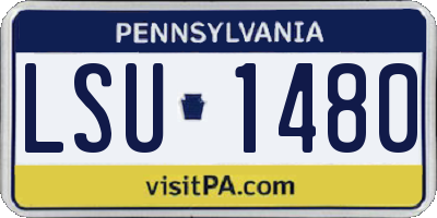 PA license plate LSU1480