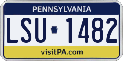 PA license plate LSU1482