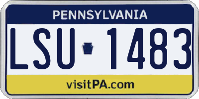 PA license plate LSU1483