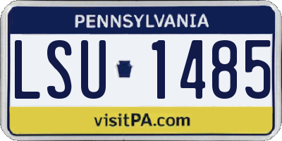 PA license plate LSU1485