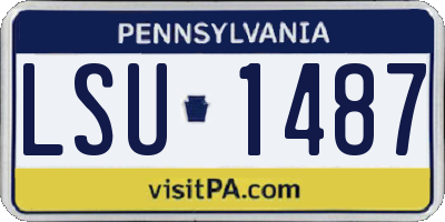 PA license plate LSU1487