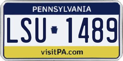 PA license plate LSU1489