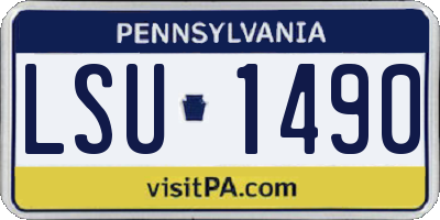 PA license plate LSU1490
