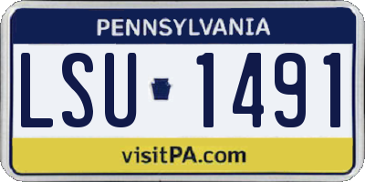 PA license plate LSU1491