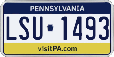 PA license plate LSU1493