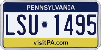 PA license plate LSU1495