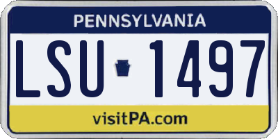 PA license plate LSU1497