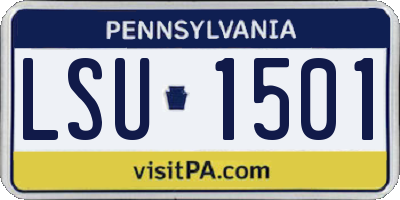 PA license plate LSU1501