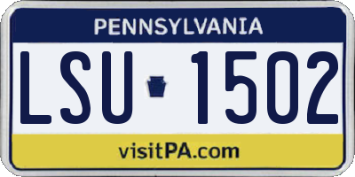 PA license plate LSU1502