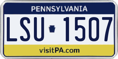 PA license plate LSU1507