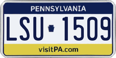 PA license plate LSU1509