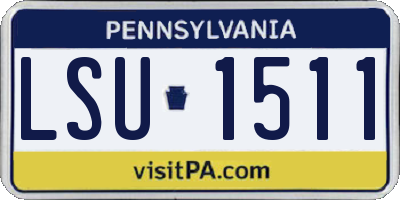 PA license plate LSU1511