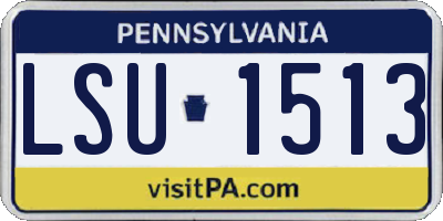 PA license plate LSU1513