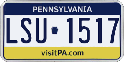 PA license plate LSU1517