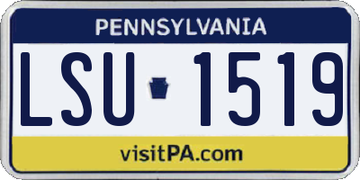 PA license plate LSU1519