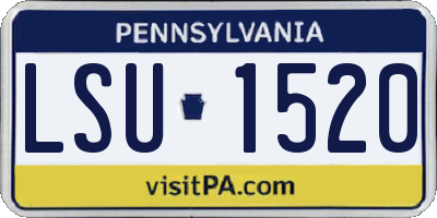 PA license plate LSU1520