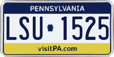 PA license plate LSU1525