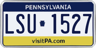 PA license plate LSU1527