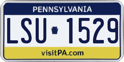 PA license plate LSU1529