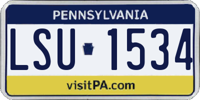 PA license plate LSU1534