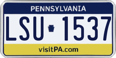 PA license plate LSU1537