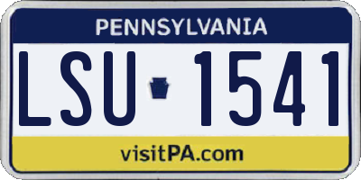 PA license plate LSU1541