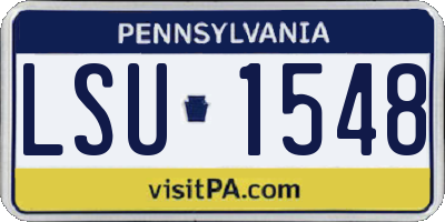 PA license plate LSU1548