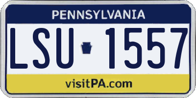 PA license plate LSU1557