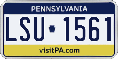 PA license plate LSU1561