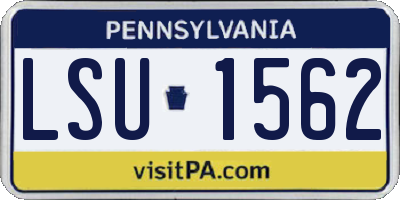 PA license plate LSU1562
