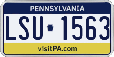 PA license plate LSU1563