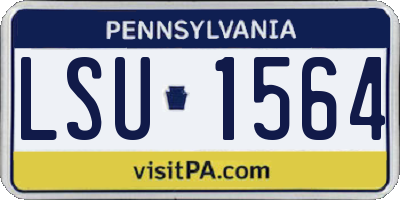 PA license plate LSU1564