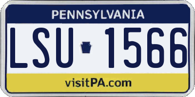 PA license plate LSU1566