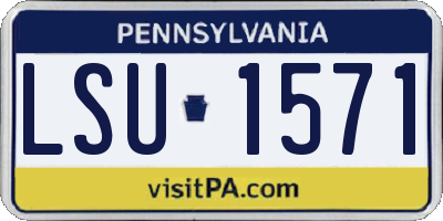 PA license plate LSU1571