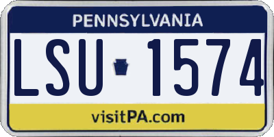 PA license plate LSU1574