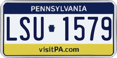 PA license plate LSU1579