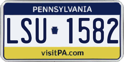 PA license plate LSU1582