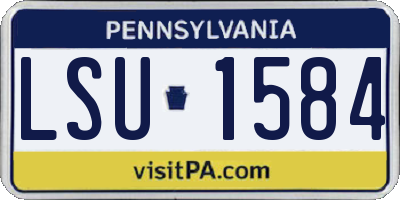 PA license plate LSU1584