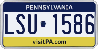 PA license plate LSU1586