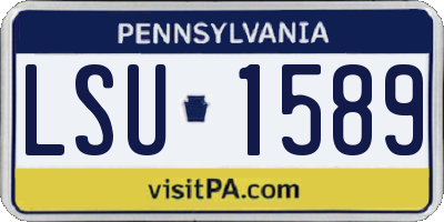 PA license plate LSU1589