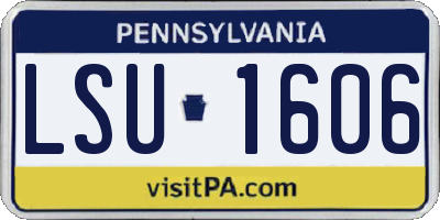 PA license plate LSU1606