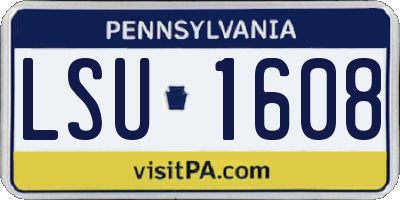 PA license plate LSU1608