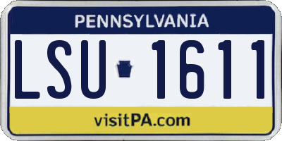 PA license plate LSU1611