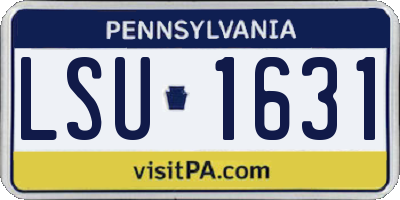 PA license plate LSU1631