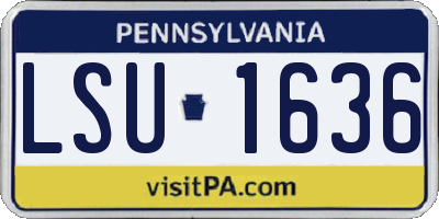 PA license plate LSU1636